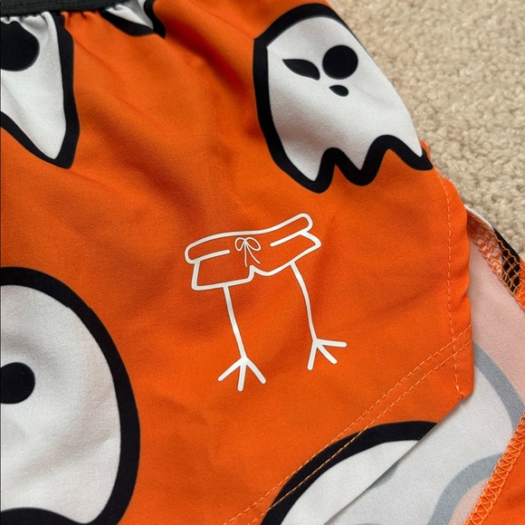 Women’s ChicknLegs Ghost Print Running Shorts - Picture 2 of 4